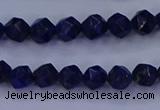 CLA81 15.5 inches 6mm faceted nuggets dyed lapis lazuli beads