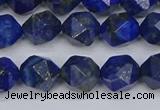 CLA86 15.5 inches 6mm faceted nuggets dyed lapis lazuli beads