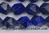 CLA88 15.5 inches 10mm faceted nuggets dyed lapis lazuli beads