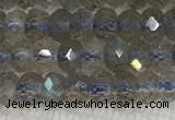 CLB1020 15.5 inches 2*4mm faceted rondelle labradorite gemstone beads