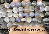 CLB1039 15.5 inches 12mm faceted coin labradorite beads wholesale