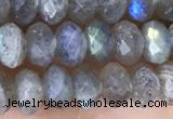 CLB1052 15.5 inches 4*6mm faceted rondelle labradorite gemstone beads