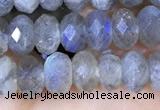 CLB1053 15.5 inches 5*8mm faceted rondelle labradorite gemstone beads