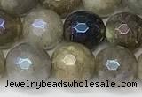 CLB1121 15 inches 8mm faceted round AB-color labradorite beads