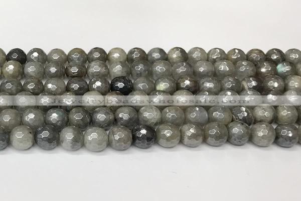 CLB1126 15 inches 8mm faceted round AB-color labradorite beads