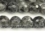 CLB1130 15 inches 6mm faceted round black labradorite beads