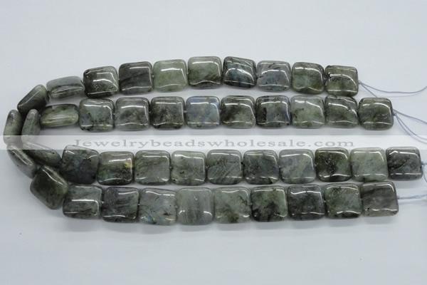 CLB117 15.5 inches 18*18mm square labradorite gemstone beads wholesale