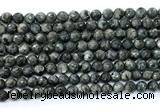 CLB1210 15.5 inches 4mm faceted round black labradorite gemstone beads