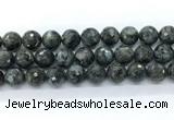 CLB1214 15.5 inches 12mm faceted round black labradorite gemstone beads