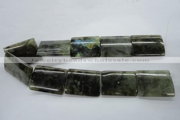 CLB134 15.5 inches 30*40mm flat tube labradorite gemstone beads