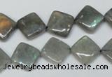 CLB153 15.5 inches 10*10mm diamond labradorite gemstone beads