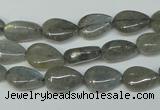 CLB156 15.5 inches 8*12mm flat teardrop labradorite gemstone beads