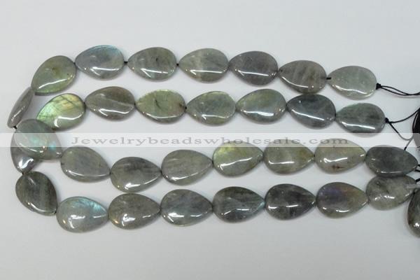 CLB159 15.5 inches 15*20mm flat teardrop labradorite gemstone beads