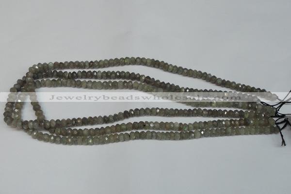 CLB178 15.5 inches 4*6mm faceted rondelle labradorite beads