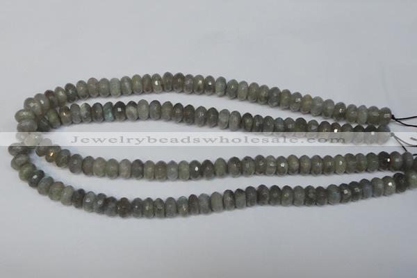 CLB180 15.5 inches 6*10mm faceted rondelle labradorite beads