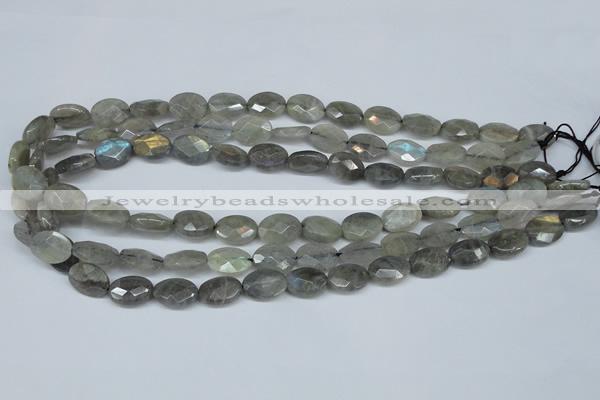 CLB187 15.5 inches 10*14mm faceted oval labradorite beads