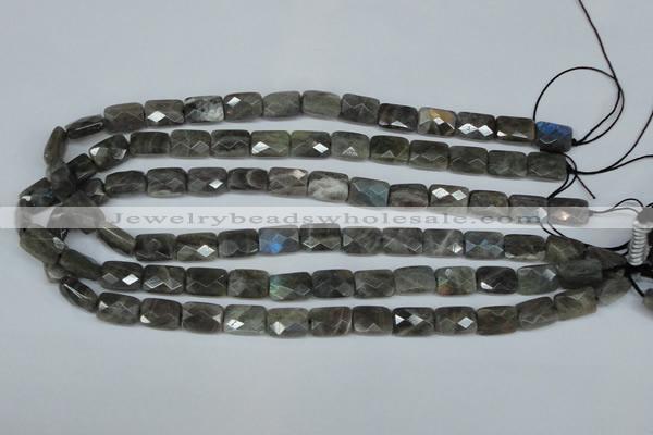 CLB195 15.5 inches 8*12mm faceted rectangle labradorite beads