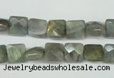 CLB198 15.5 inches 8*8mm faceted square labradorite beads