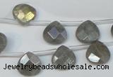 CLB205 Top-drilled 12*12mm briolette labradorite gemstone beads