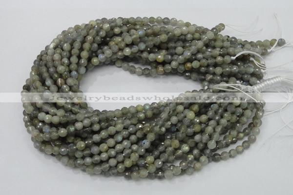 CLB21 15.5 inches 6mm faceted round labradorite gemstone beads