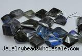 CLB219 15.5 inches 30*35mm - 40*45mm faceted freeform labradorite beads