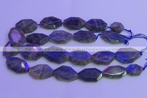 CLB228 15.5 inches 20*30mm - 25*35mm freeform labradorite beads