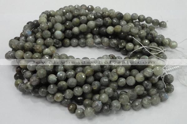 CLB23 15.5 inches 10mm faceted round labradorite gemstone beads