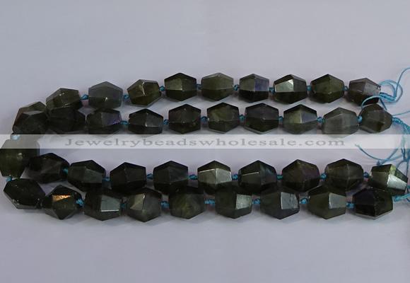 CLB233 15.5 inches 13*15mm - 15*17mm faceted nuggets labradorite beads