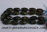 CLB235 15.5 inches 18*30mm - 20*30mm faceted rice labradorite beads