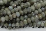 CLB28 15.5 inches 4*6mm faceted rondelle labradorite gemstone beads