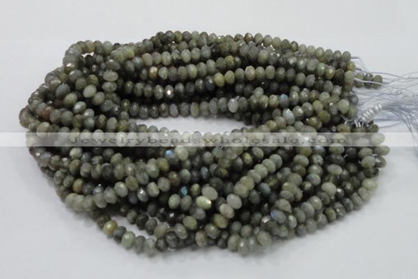 CLB29 15.5 inches 5*8mm faceted rondelle labradorite gemstone beads