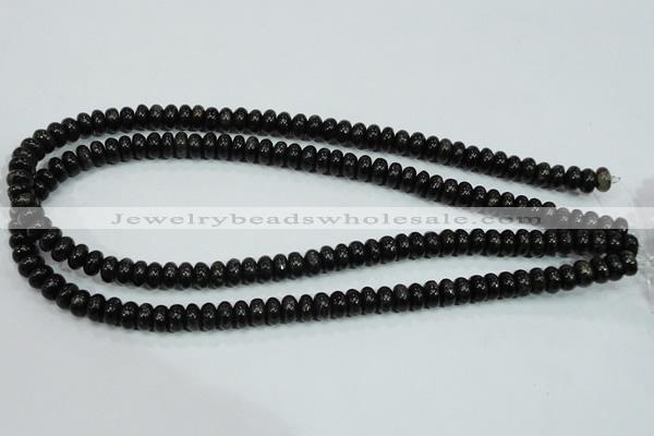 CLB300 15.5 inches 3*6mm rondelle black labradorite gemstone beads