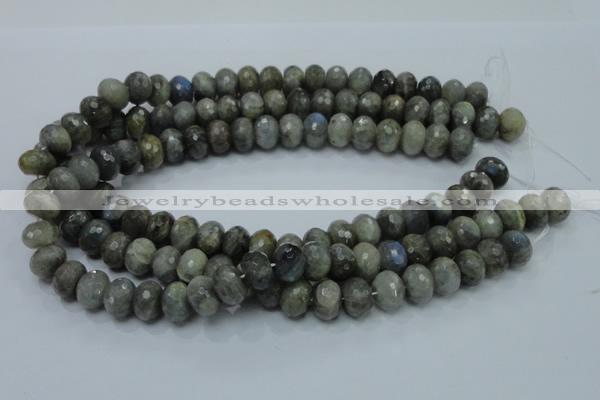 CLB32 15.5 inches 10*14mm faceted rondelle labradorite gemstone beads