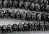 CLB321 15.5 inches 5*10mm faceted rondelle black labradorite beads