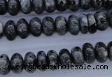 CLB328 15.5 inches 5*10mm rondelle black labradorite beads