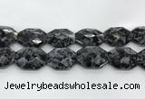 CLB380 24*32mm - 25*35mm faceted octagonal black labradorite beads