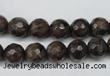 CLB403 15.5 inches 10mm faceted round grey labradorite beads