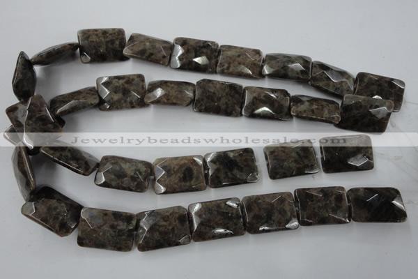 CLB425 15.5 inches 18*25mm faceted rectangle grey labradorite beads