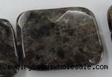 CLB428 15.5 inches 30*40mm faceted rectangle grey labradorite beads