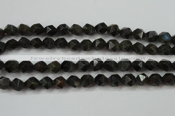 CLB454 15 inches 12mm faceted nuggets labradorite gemstone beads