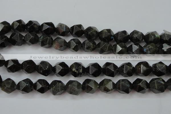 CLB455 15 inches 14mm faceted nuggets labradorite gemstone beads