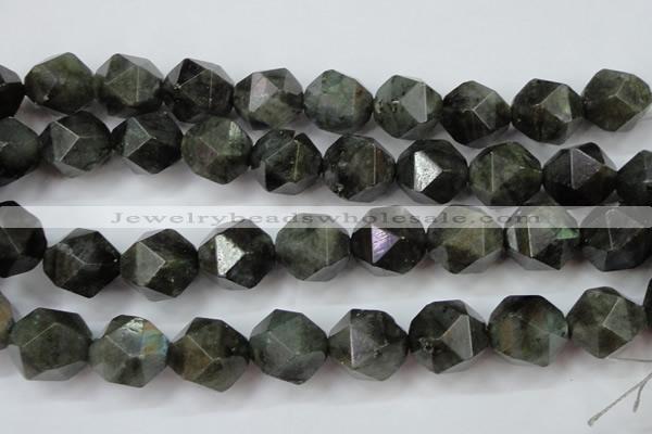 CLB457 15 inches 18mm faceted nuggets labradorite gemstone beads