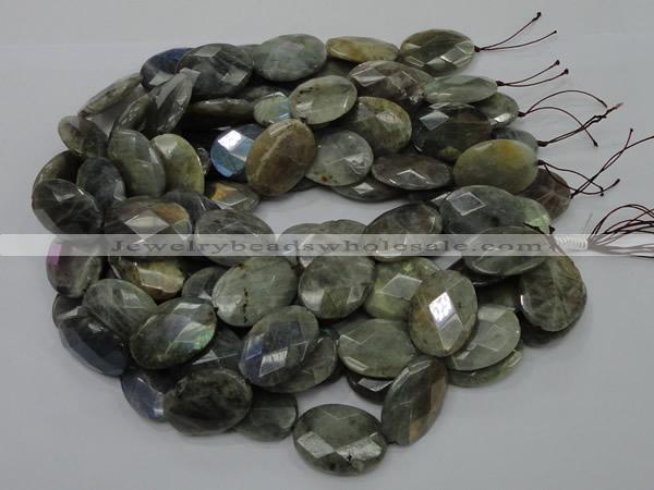 CLB46 15.5 inches 22*30mm faceted oval labradorite gemstone beads