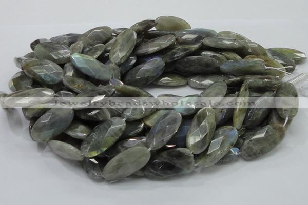 CLB47 15.5 inches 15*30mm faceted oval labradorite gemstone beads