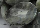 CLB49 15.5 inches 30*40mm faceted oval labradorite gemstone beads