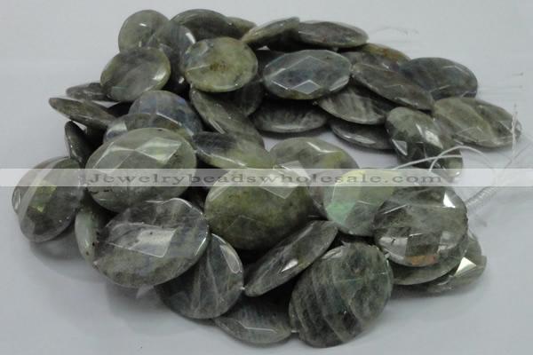 CLB49 15.5 inches 30*40mm faceted oval labradorite gemstone beads