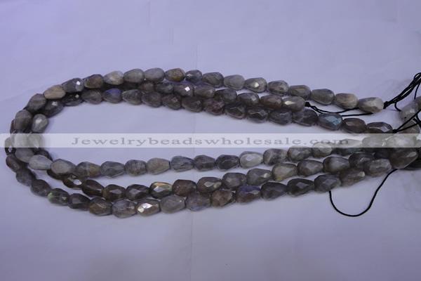 CLB502 15.5 inches 8*12mm faceted teardrop labradorite beads