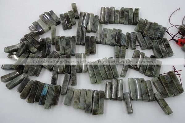 CLB51 15.5 inches multi size wand labradorite gemstone beads