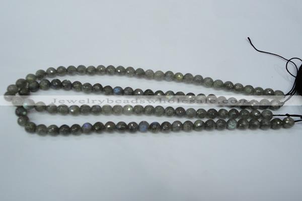 CLB511 15.5 inches 6mm faceted round labradorite gemstone beads