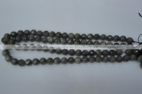 CLB513 15.5 inches 10mm faceted round labradorite gemstone beads